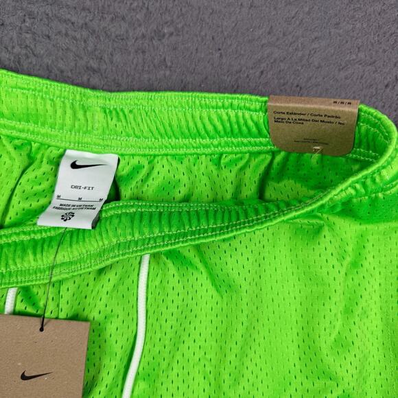 Nike Mens Size S Dri FIT 5" Mesh Basketball Shorts Pockets Neon Green HV1880 398 - Picture 14 of 15